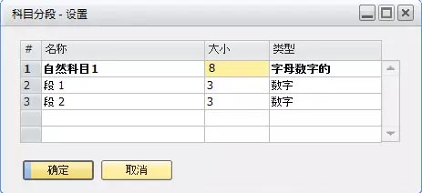 SAP科目分段設置